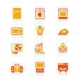 Home electronics icons - JUICY series vector image