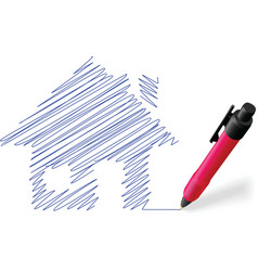 House sketch vector image