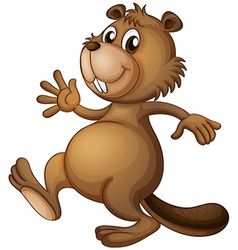 A dancing beaver vector image