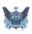Vintage crest with scroll vector image