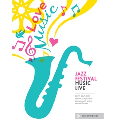 Jazz music festival design background layout vector image
