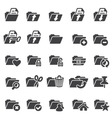 Set of folder icons vector image