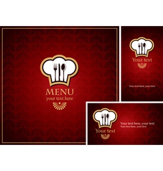 Menu burgundy vector image