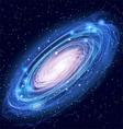 Beautiful Glowing Andromeda Galaxy vector image
