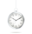 Old silver watch vector image