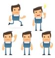 Set of funny cartoon manager vector image