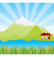 Spring sunny landscape vector image