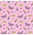 Princess seamless pattern vector image
