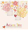 Autumn card vector image
