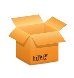 Open-box-blue-arrow vector image
