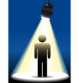 Symbol person on stage vector image