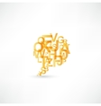 Bubbles icon built of letters vector image