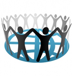 World symbol people vector image