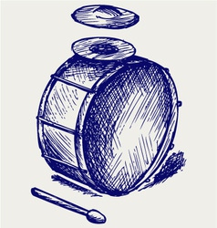 Drum set vector image
