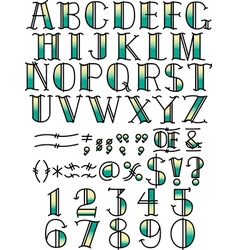 Contemporary Font Typeface vector image