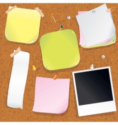 Cork message board vector image