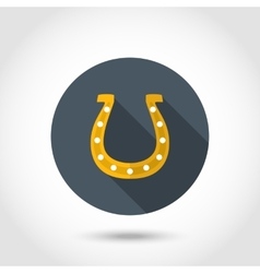Happy horseshoe icon Happy horseshoe icon vector image