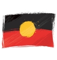 Grunge Aboriginal flag vector image