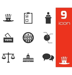 Black electiion icons set vector image