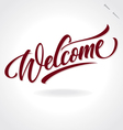 Welcome hand lettering vector image