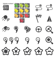 Set of navigational icons vector image