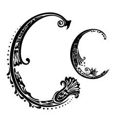 Letter C c vector image