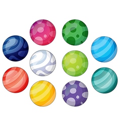 Group of balls vector image