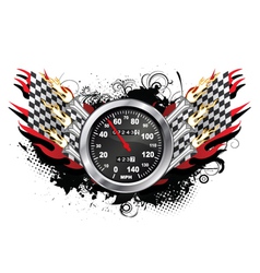 Speedometer emblem vector image