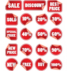 Price labels vector image