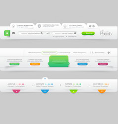 Business Website template infographic design menu Business Website template infographic design menu vector image