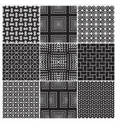 Monochrome patterns vector image