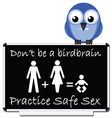 Safe sex message vector image
