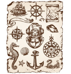 Nautical Set vector image