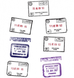 Travel stamps vector image