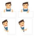 Set of funny cartoon manager vector image