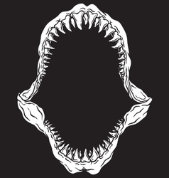 Shark Jaw Isolated vector image