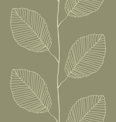 Seamless pattern from leaves vector image