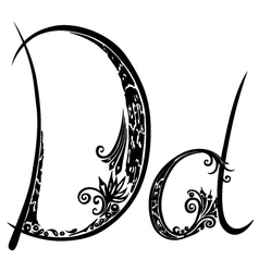 Letter D d vector image