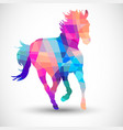 Abstract horse of geometric shapes vector image