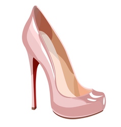 Elegant pink shoe vector image