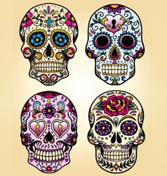 Day of the dead set vector image