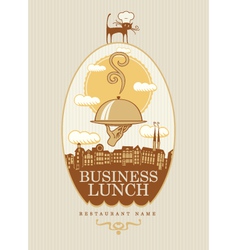 Business lunch vector image