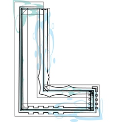 Font letter L vector image