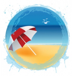 Beach logo vector image