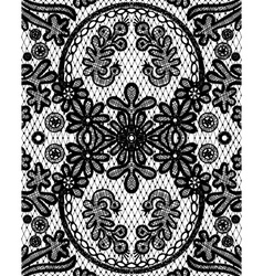 Beautiful floral lace with a circular elements Beautiful floral lace with a circular elements vector image
