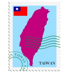Mail to-from Taiwan vector image