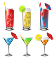 Cocktail set vector image