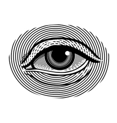 Human eye in vintage engraved style Human eye in vintage engraved style vector image