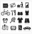Travel black icons set vector image