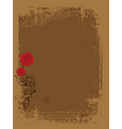 Rose grunge vector image